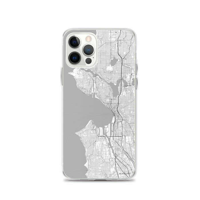 Custom Seattle Washington Map iPhone 12 Pro Phone Case in Classic