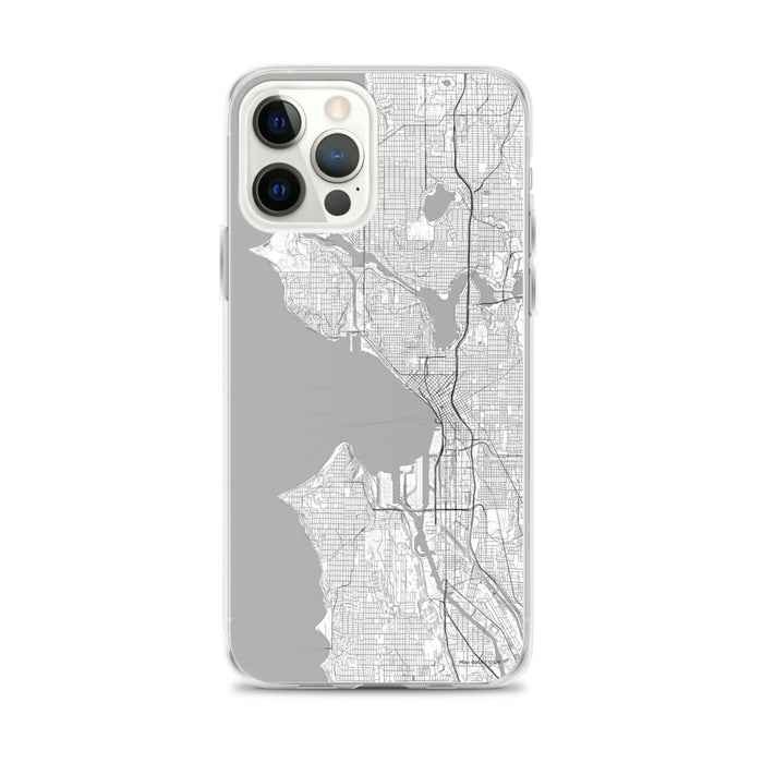 Custom Seattle Washington Map iPhone 12 Pro Max Phone Case in Classic