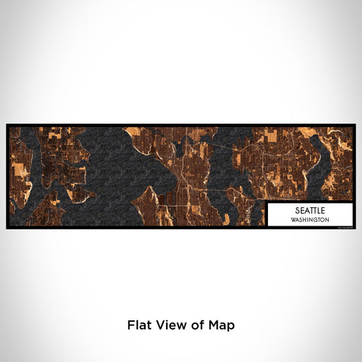 Flat View of Map Custom Seattle Washington Map Enamel Mug in Ember