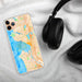 Custom Seattle Washington Map Phone Case in Watercolor on Table with Black Headphones
