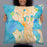 Person holding 22x22 Custom Seattle Washington Map Throw Pillow in Watercolor