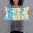 Person holding 20x12 Custom Seattle Washington Map Throw Pillow in Watercolor