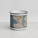 Front View Custom Seattle Washington Map Enamel Mug in Woodblock