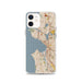 Custom Seattle Washington Map iPhone 12 Phone Case in Woodblock