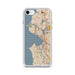 Custom Seattle Washington Map iPhone SE Phone Case in Woodblock