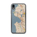 Custom Seattle Washington Map Phone Case in Woodblock