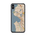 Custom Seattle Washington Map Phone Case in Woodblock