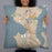 Person holding 22x22 Custom Seattle Washington Map Throw Pillow in Woodblock