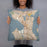 Person holding 18x18 Custom Seattle Washington Map Throw Pillow in Woodblock