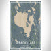 Sebago Lake Maine Map Print Portrait Orientation in Afternoon Style With Shaded Background