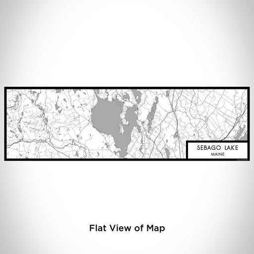Flat View of Map Custom Sebago Lake Maine Map Enamel Mug in Classic