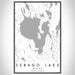 Sebago Lake Maine Map Print Portrait Orientation in Classic Style With Shaded Background