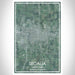 Sedalia Missouri Map Print Portrait Orientation in Afternoon Style With Shaded Background