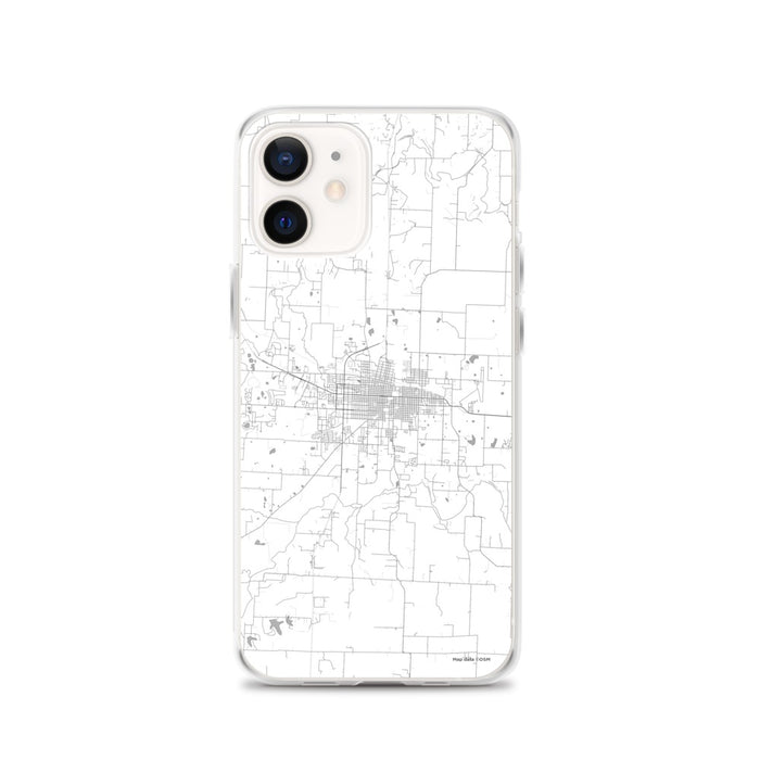 Custom Sedalia Missouri Map iPhone 12 Phone Case in Classic