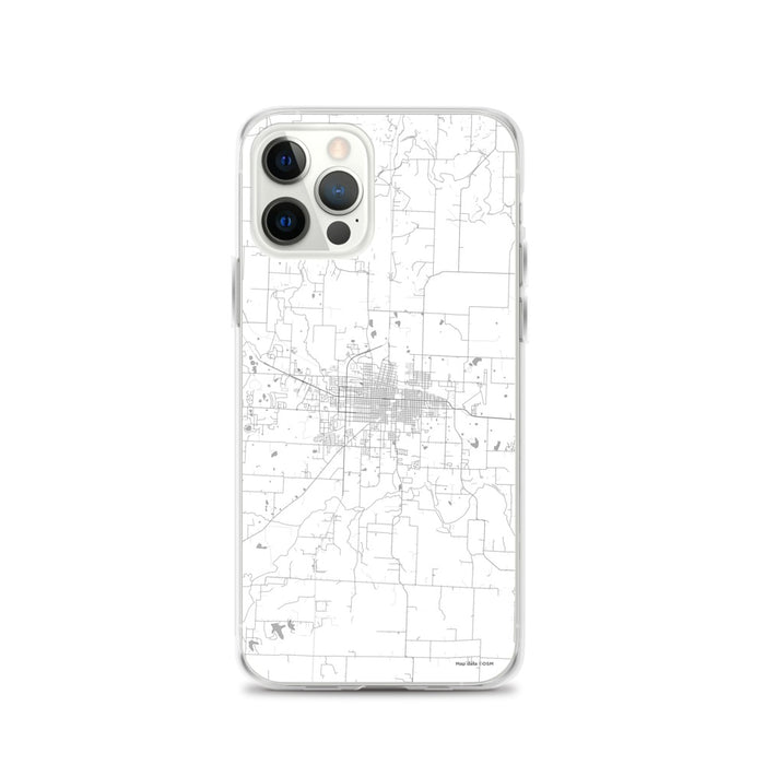 Custom Sedalia Missouri Map iPhone 12 Pro Phone Case in Classic