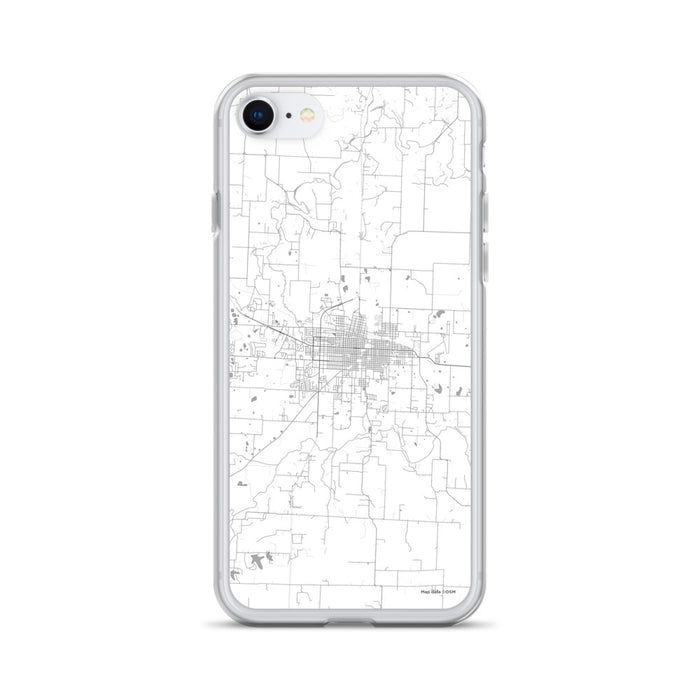 Custom Sedalia Missouri Map Phone Case in Classic