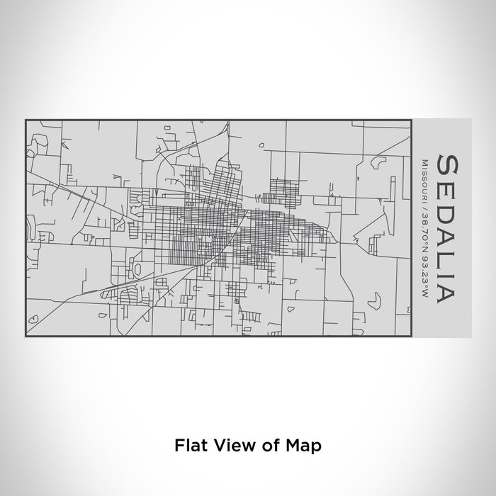 Rendered View of Sedalia Missouri Map Engraving on 17oz Stainless Steel Insulated Cola Bottle