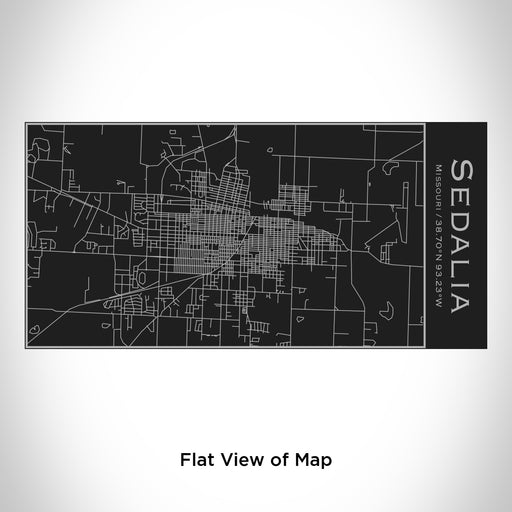 Rendered View of Sedalia Missouri Map Engraving on 17oz Stainless Steel Insulated Cola Bottle in Black