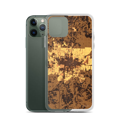 Custom Sedalia Missouri Map Phone Case in Ember on Table with Laptop and Plant