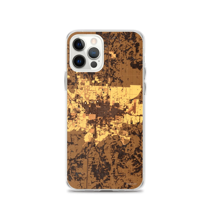 Custom Sedalia Missouri Map iPhone 12 Pro Phone Case in Ember