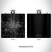 Rendered View of Sedalia Missouri Map Engraving on 6oz Stainless Steel Flask in Black