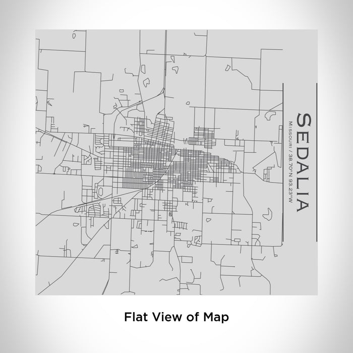 Rendered View of Sedalia Missouri Map Engraving on 17oz Stainless Steel Insulated Tumbler