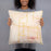 Person holding 18x18 Custom Sedalia Missouri Map Throw Pillow in Watercolor