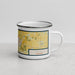 Right View Custom Sedalia Missouri Map Enamel Mug in Woodblock