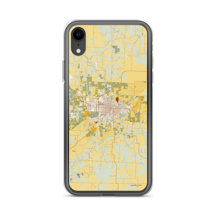 Custom Sedalia Missouri Map Phone Case in Woodblock