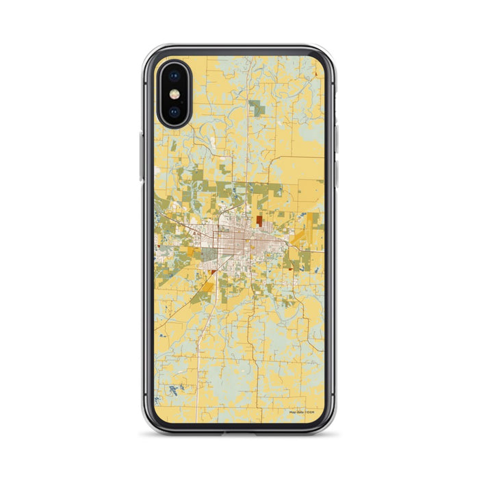 Custom Sedalia Missouri Map Phone Case in Woodblock