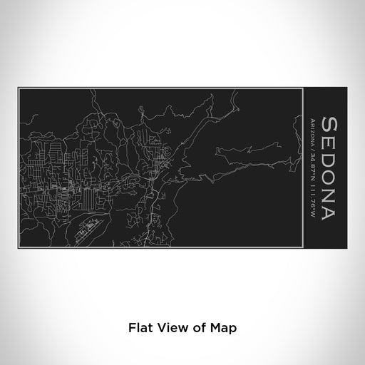 Rendered View of Sedona Arizona Map Engraving on 17oz Stainless Steel Insulated Cola Bottle in Black