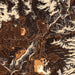 Sedona Arizona Map Print in Ember Style Zoomed In Close Up Showing Details