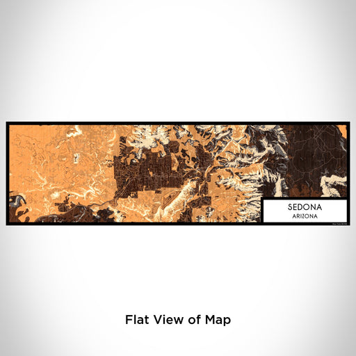 Flat View of Map Custom Sedona Arizona Map Enamel Mug in Ember