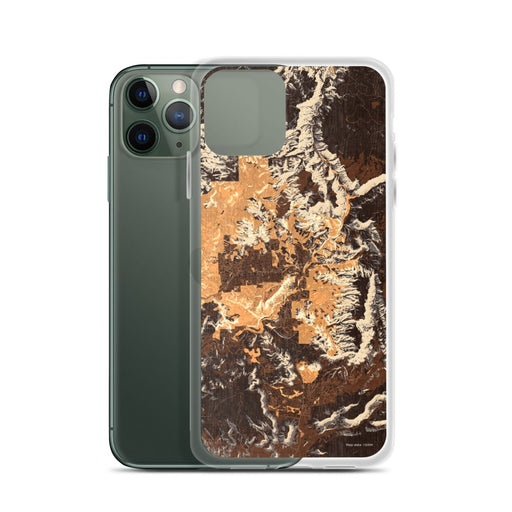 Custom Sedona Arizona Map Phone Case in Ember on Table with Laptop and Plant