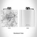 Rendered View of Sedona Arizona Map Engraving on 6oz Stainless Steel Flask in White