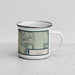 Right View Custom Sedona Arizona Map Enamel Mug in Woodblock