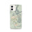 Custom Sedona Arizona Map iPhone 12 Phone Case in Woodblock