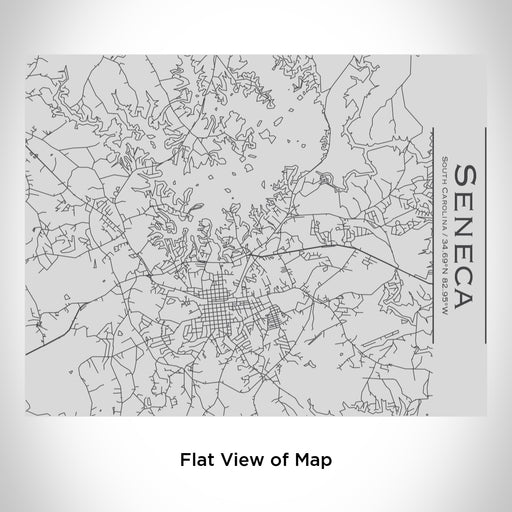 Rendered View of Seneca South Carolina Map Engraving on 20oz Stainless Steel Insulated Bottle with Bamboo Top