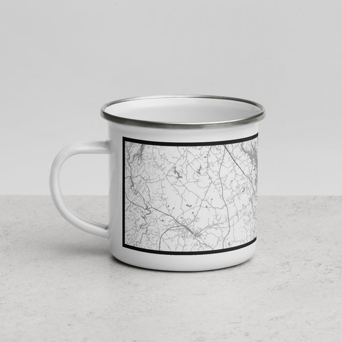 Left View Custom Seneca South Carolina Map Enamel Mug in Classic