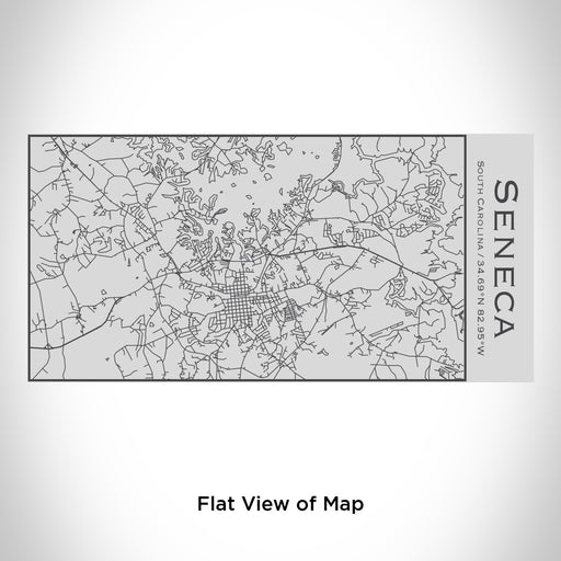 Rendered View of Seneca South Carolina Map Engraving on 17oz Stainless Steel Insulated Cola Bottle