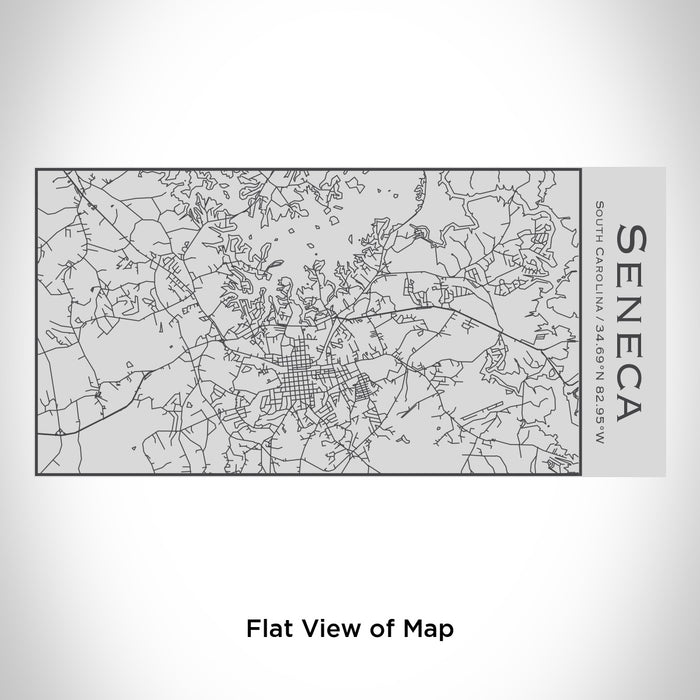 Rendered View of Seneca South Carolina Map Engraving on 17oz Stainless Steel Insulated Cola Bottle