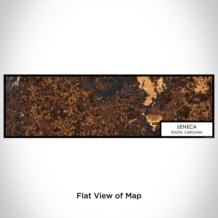 Flat View of Map Custom Seneca South Carolina Map Enamel Mug in Ember