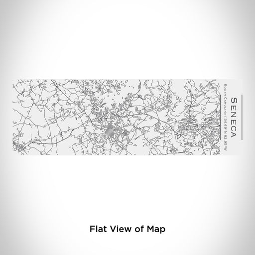 Rendered View of Seneca South Carolina Map Engraving on 10oz Stainless Steel Insulated Cup with Sliding Lid in White