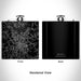 Rendered View of Seneca South Carolina Map Engraving on 6oz Stainless Steel Flask in Black