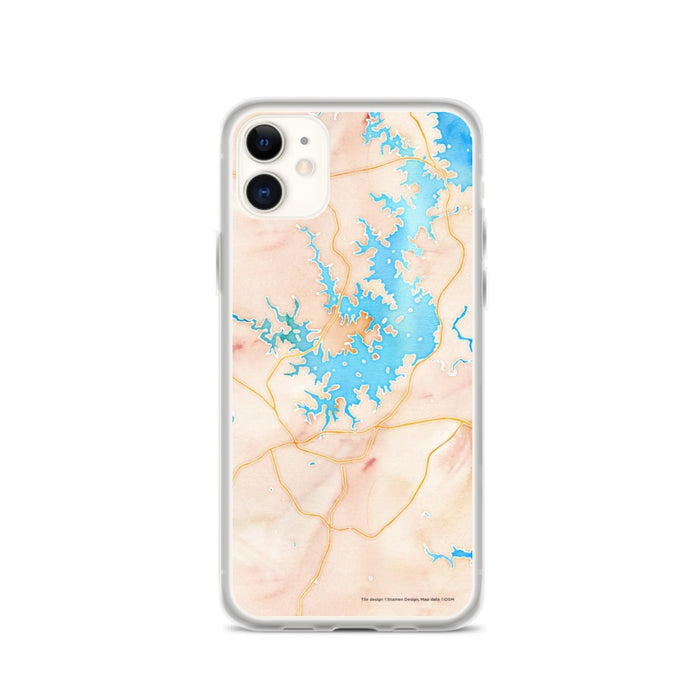 Custom iPhone 11 Seneca South Carolina Map Phone Case in Watercolor