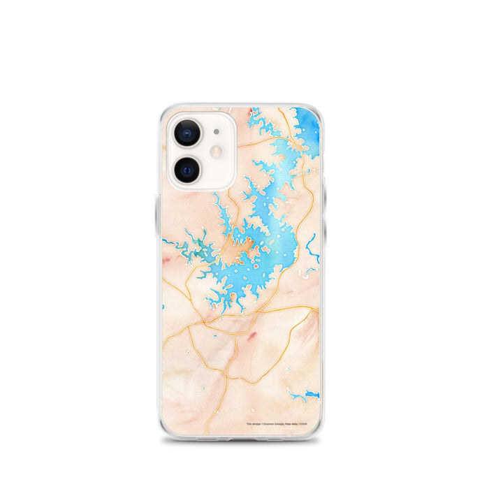 Custom iPhone 12 mini Seneca South Carolina Map Phone Case in Watercolor