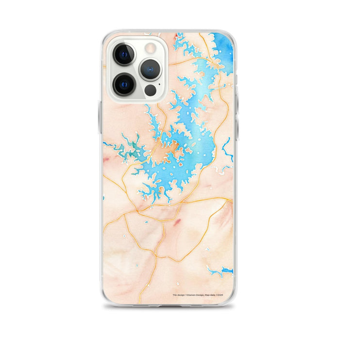 Custom iPhone 12 Pro Max Seneca South Carolina Map Phone Case in Watercolor