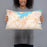 Person holding 20x12 Custom Seneca South Carolina Map Throw Pillow in Watercolor