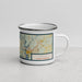 Right View Custom Seneca South Carolina Map Enamel Mug in Woodblock