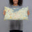 Person holding 20x12 Custom Seneca South Carolina Map Throw Pillow in Woodblock